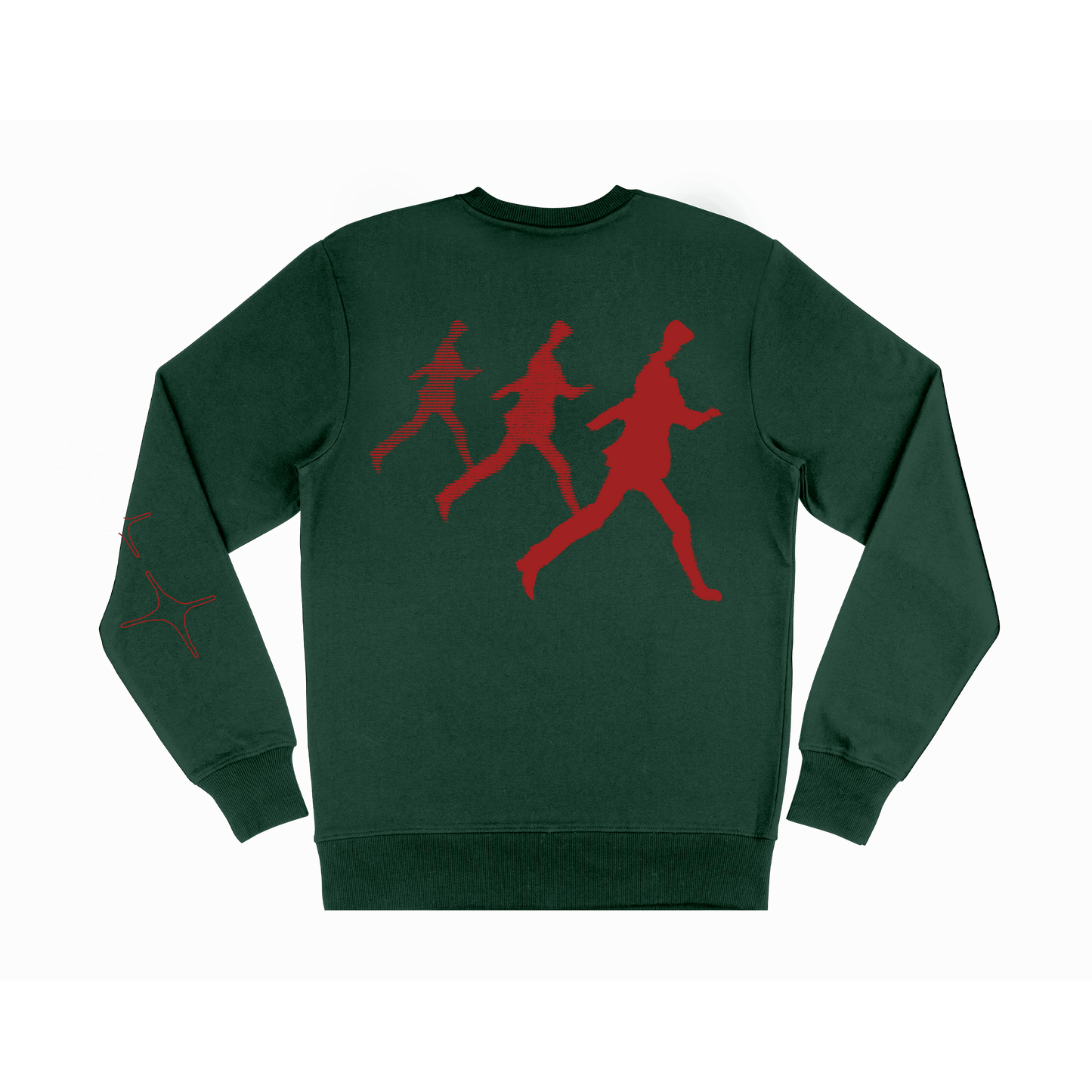 World in Red Green Crewneck